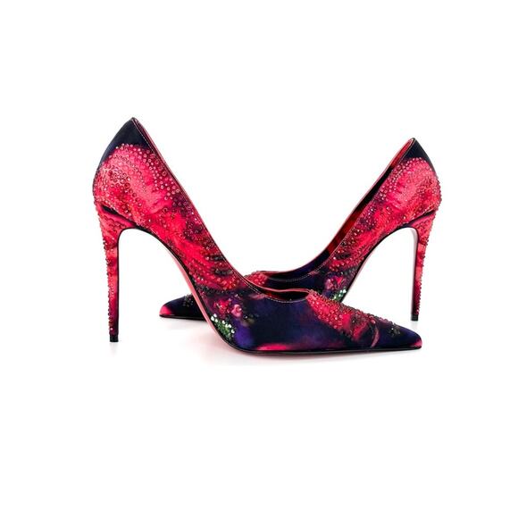 NIB Christian Louboutin Kate Max Roses Strass 100 Crystal Embellished Pumps 36.5 - Picture 4 of 8